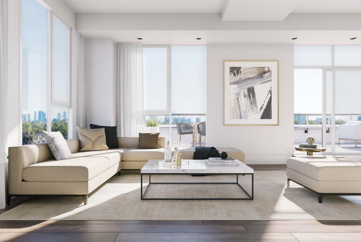 The Dupont Condos suite interior living room