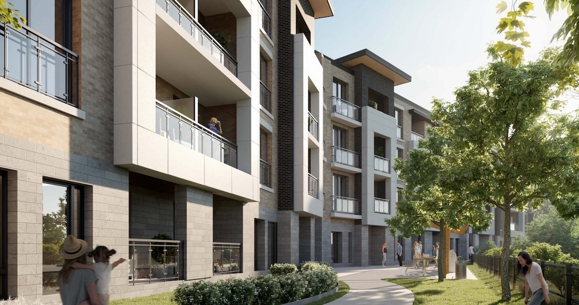 Rendering of Charing Cross Condos exterior close-up