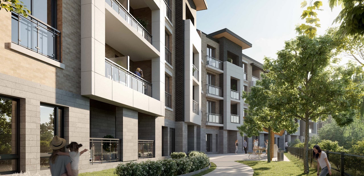 Rendering of Charing Cross Condos exterior close-up