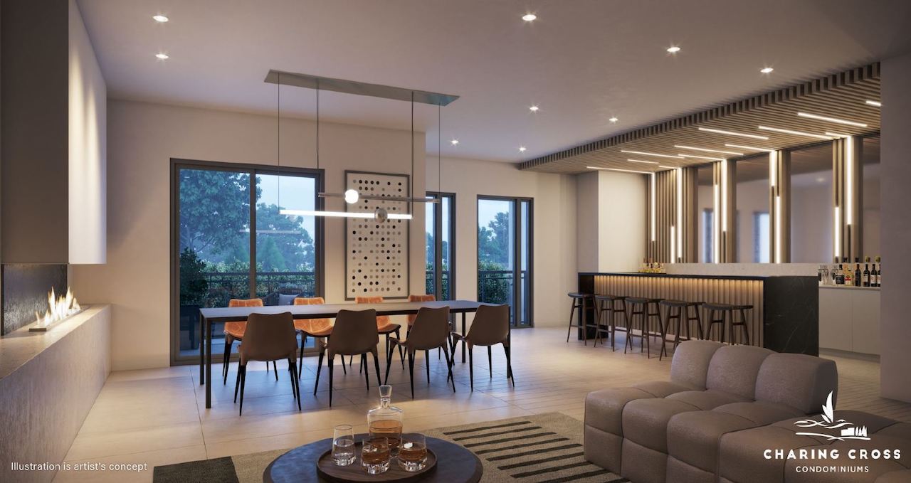 Rendering of Charing Cross Condos party room