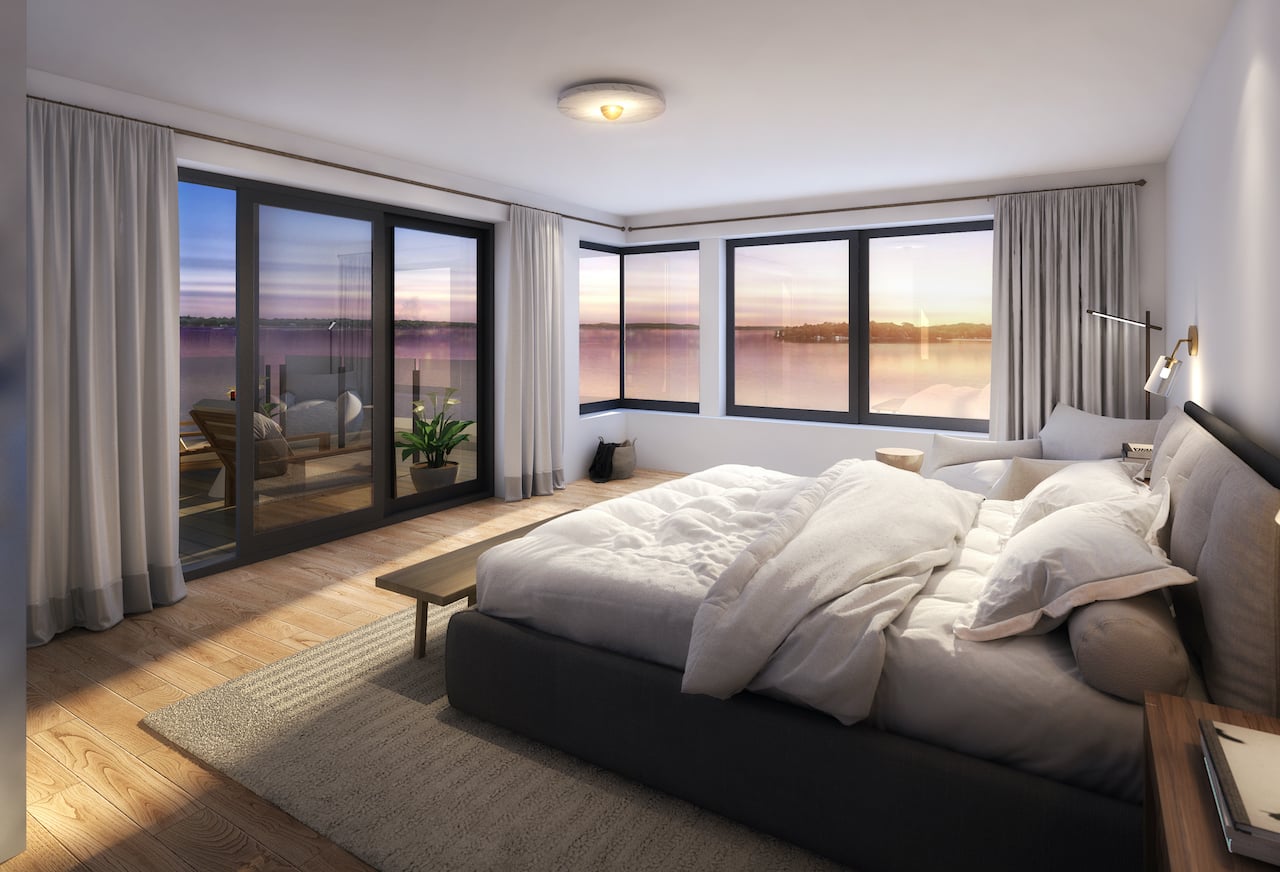 Rendering of Fenelon Lakes Club suite interior bedroom