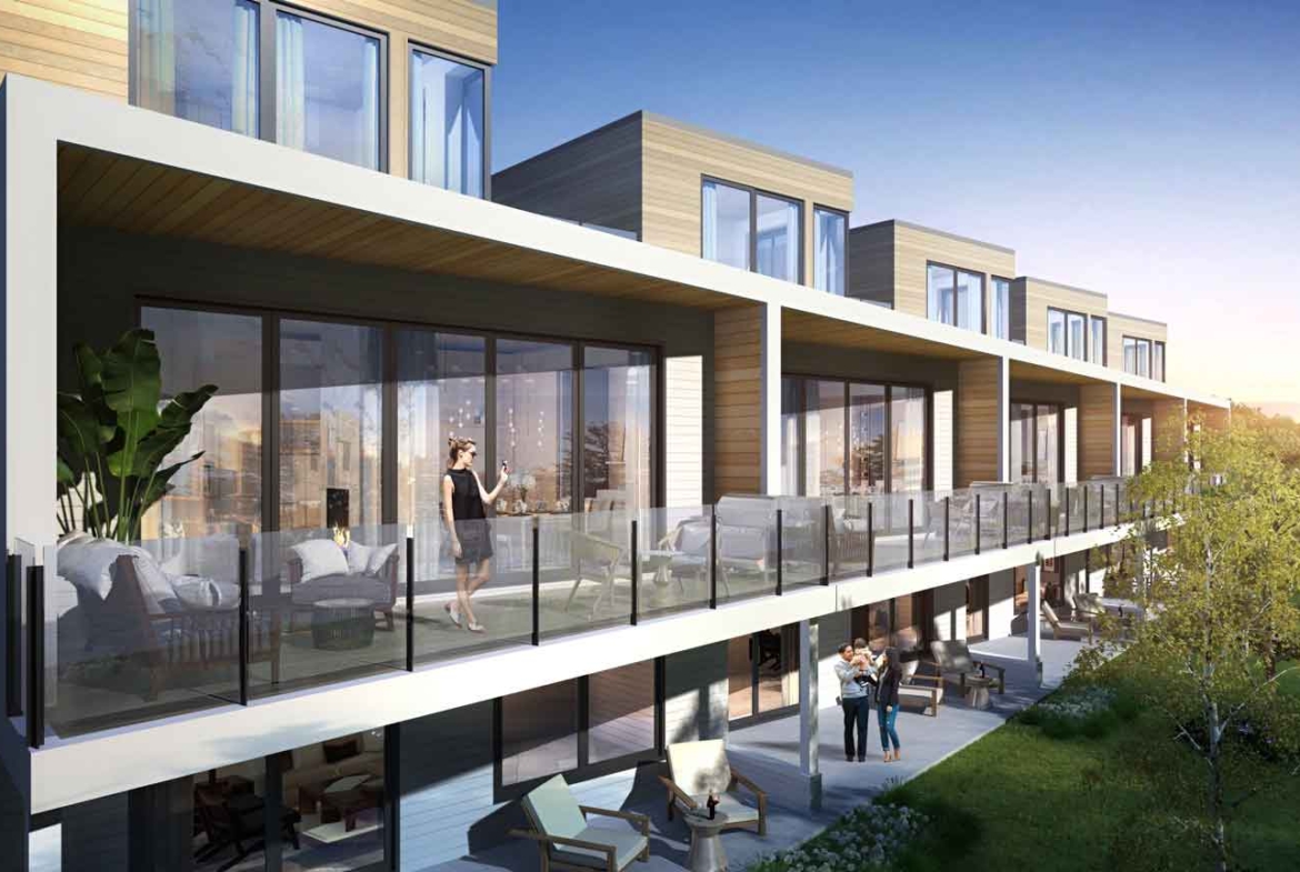 Rendering of Fenelon Lakes Club suites with balconies