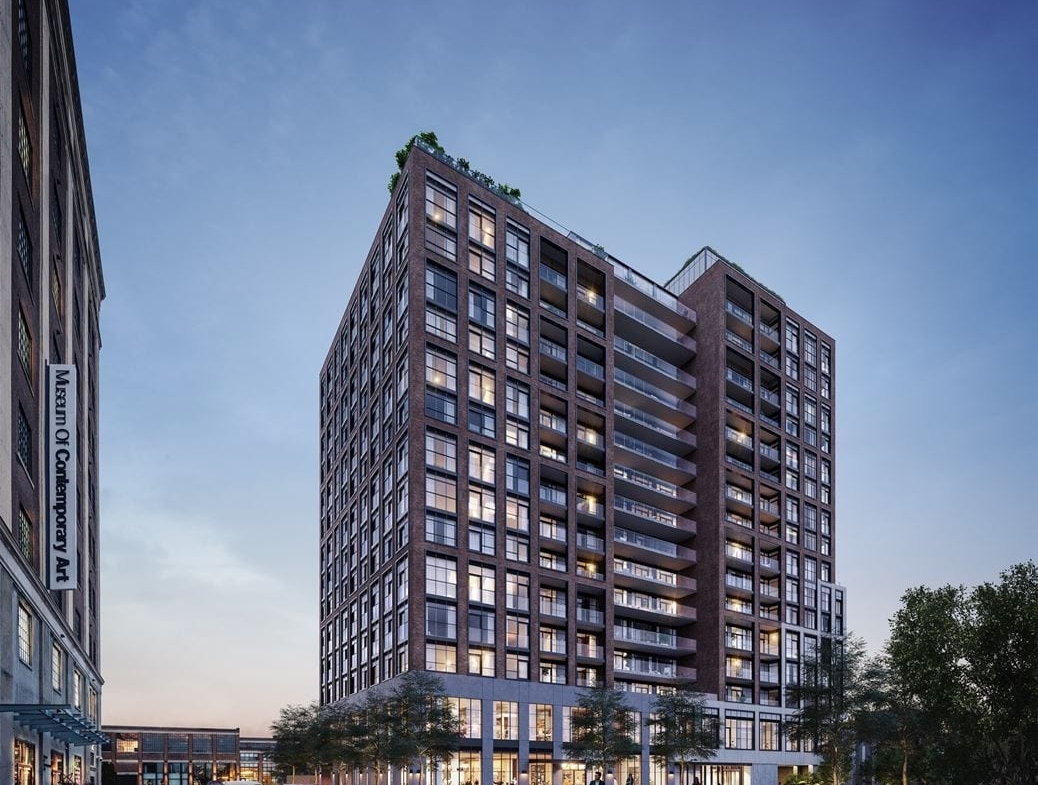 Rendering of House of Assembly Condos exterior