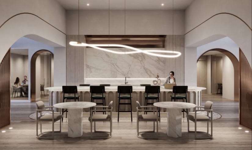 Rendering of House of Assembly Condos event space party room