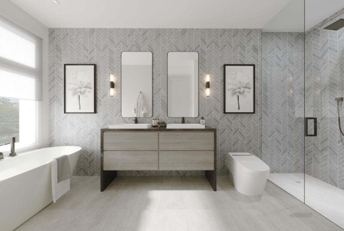 Rendering of Lookout On The Knoll Towns The Reserve Collection interior bathroom