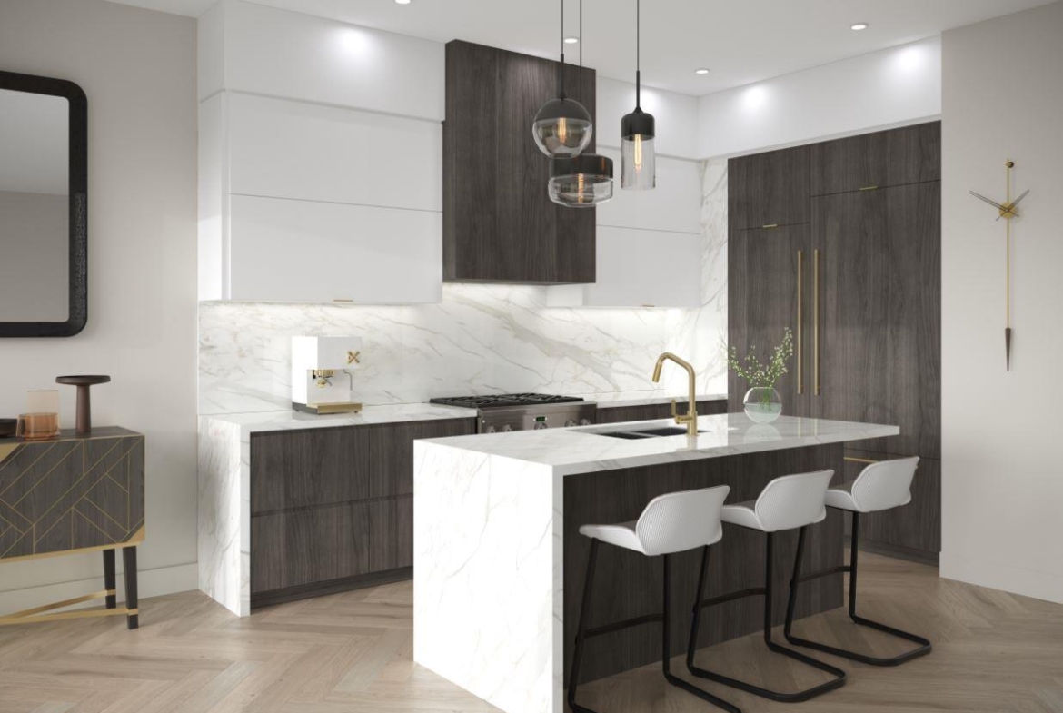 Rendering of Lookout On The Knoll Towns The Reserve Collection interior kitchen