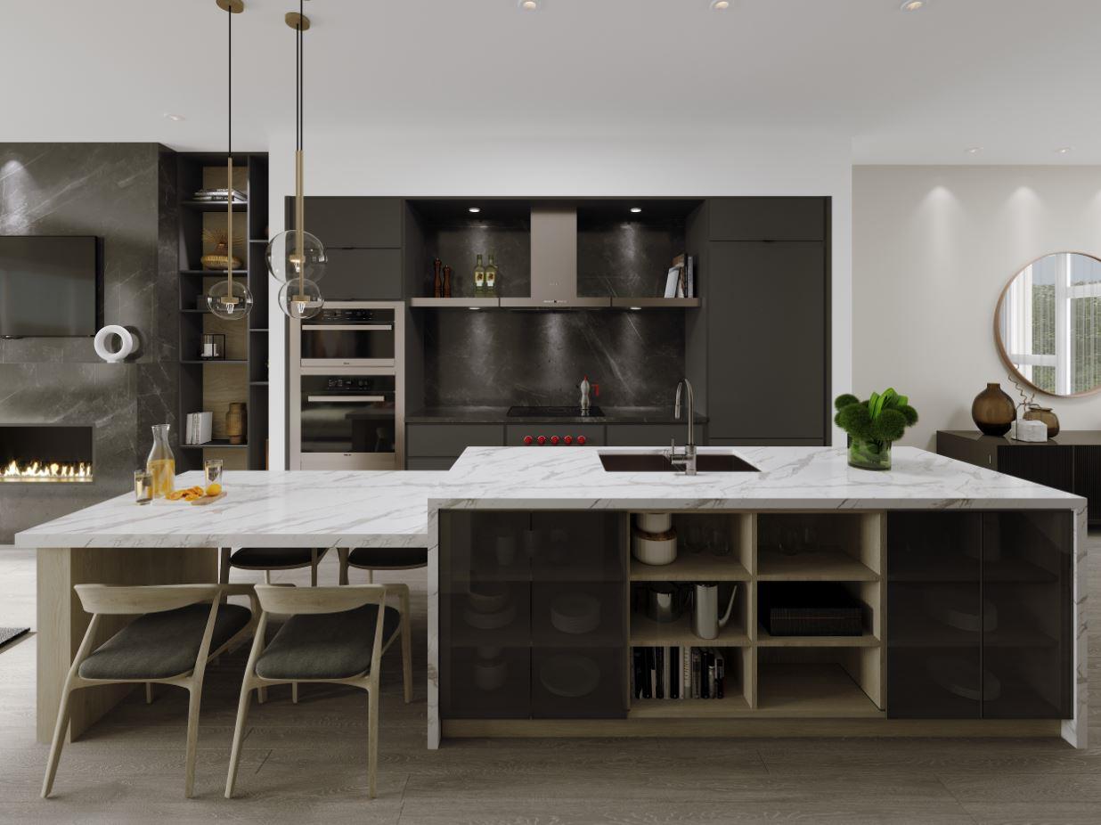 Rendering of Lookout On The Knoll Towns The Reserve Collection interior large kitchen