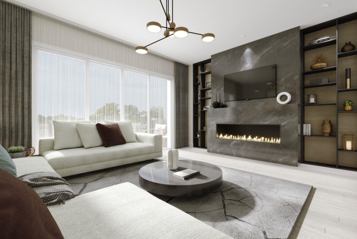 Rendering of Lookout On The Knoll Towns The Reserve Collection interior living room