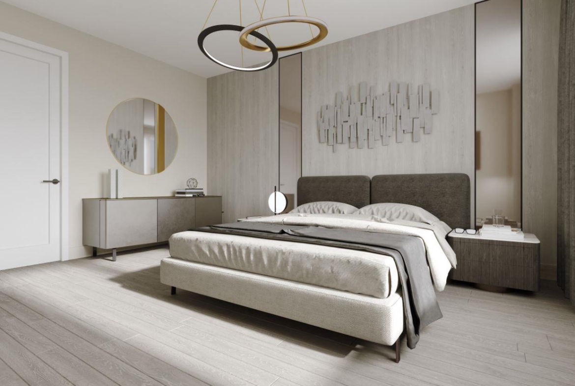 Rendering of Lookout On The Knoll Towns The Reserve Collection interior master bedroom