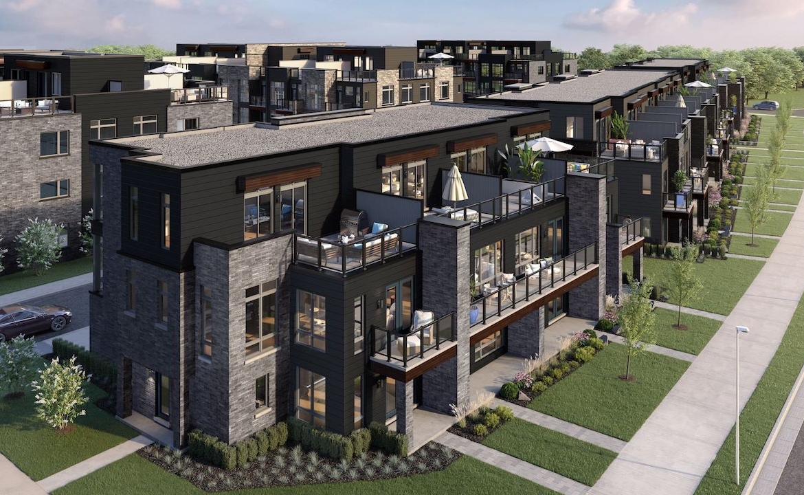 Rendering of Orillia Fresh Towns aerial