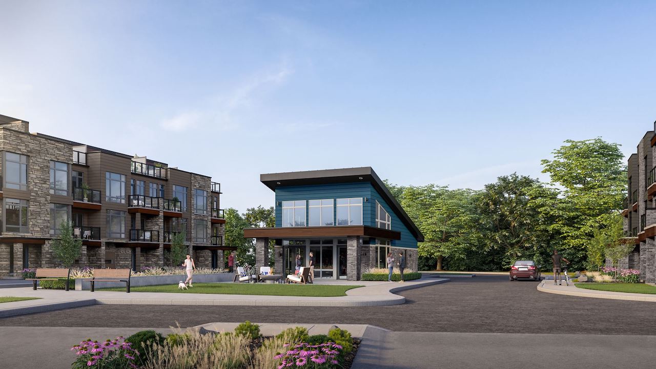 Rendering of Orillia Fresh Towns courtyard