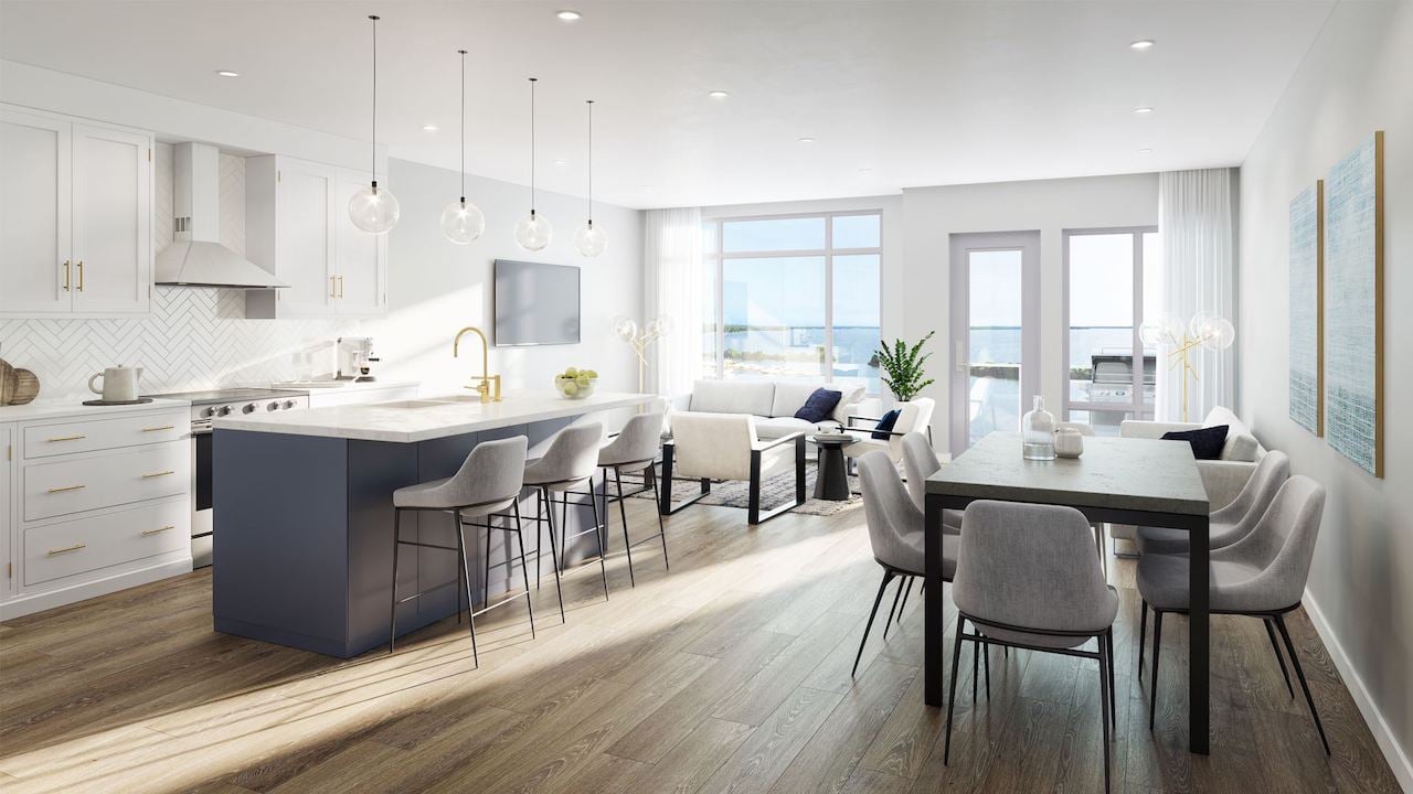 Rendering of Orillia Fresh Towns suite open-concept