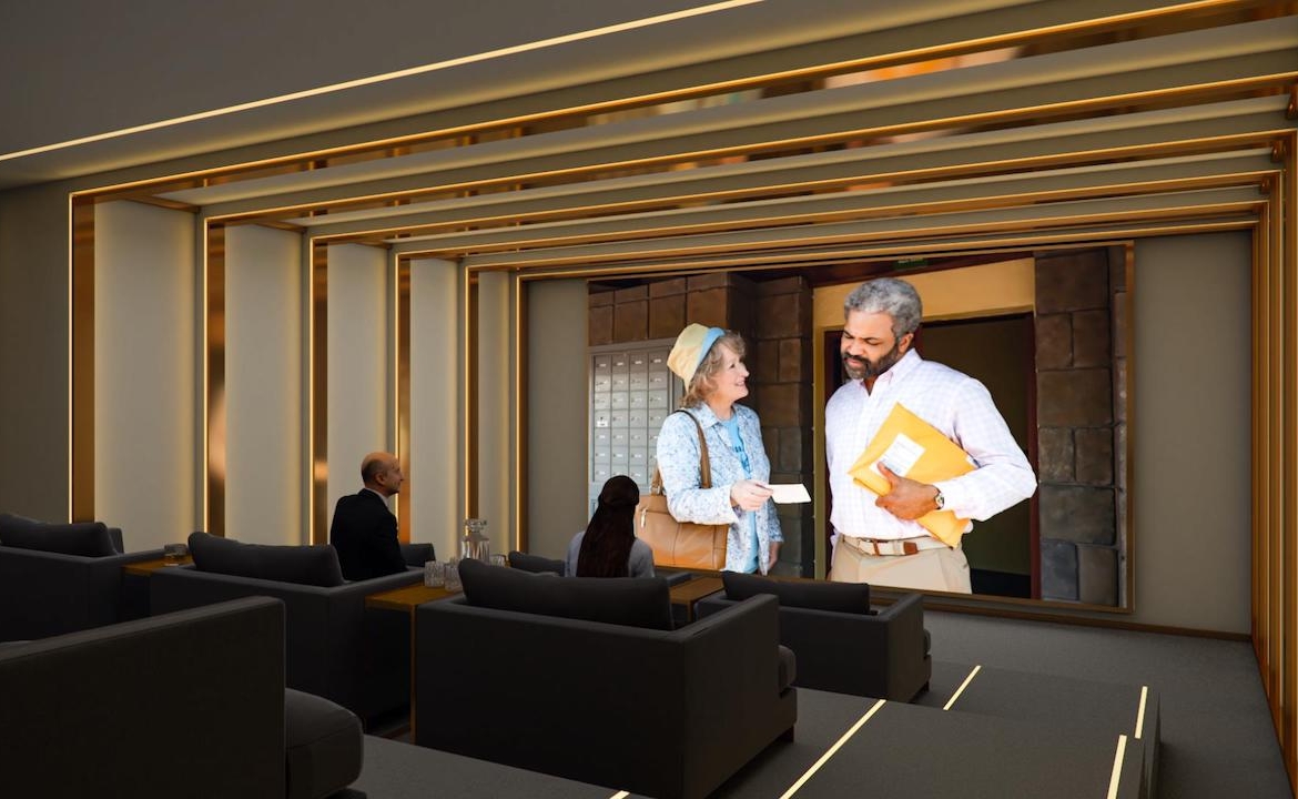 Theatre room rendering of Twin Regency Condos