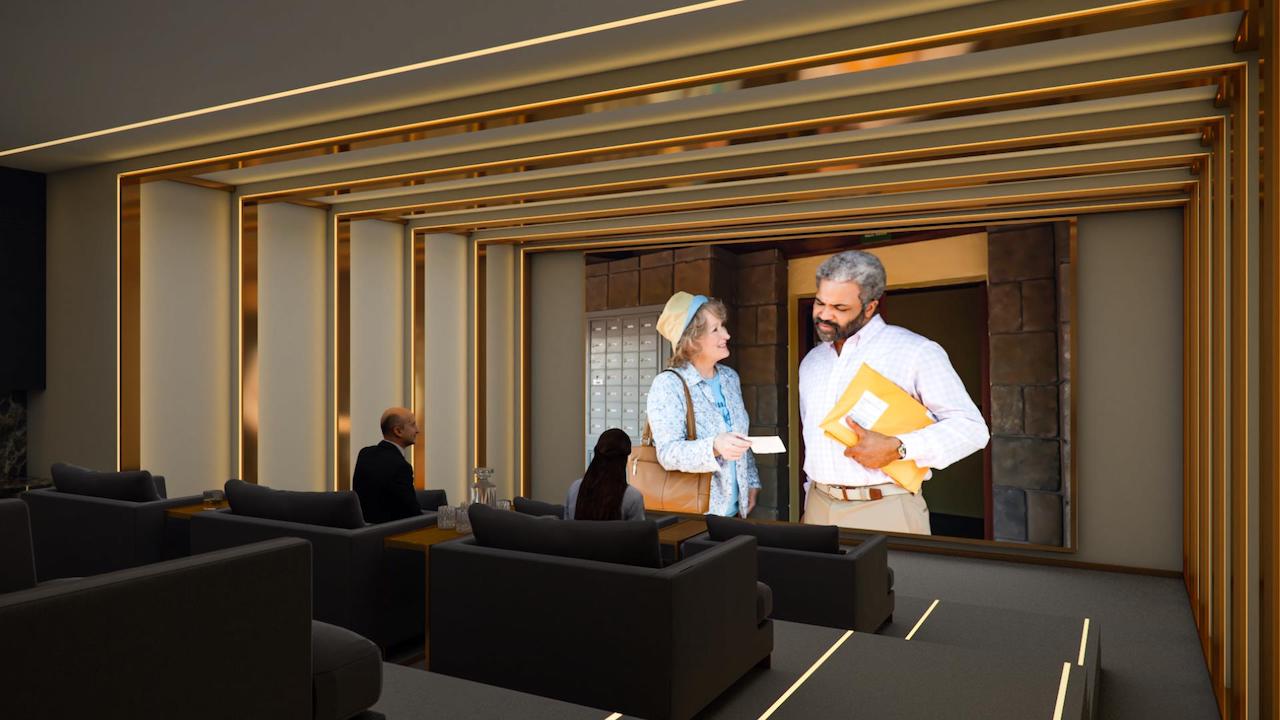 Theatre room rendering of Twin Regency Condos