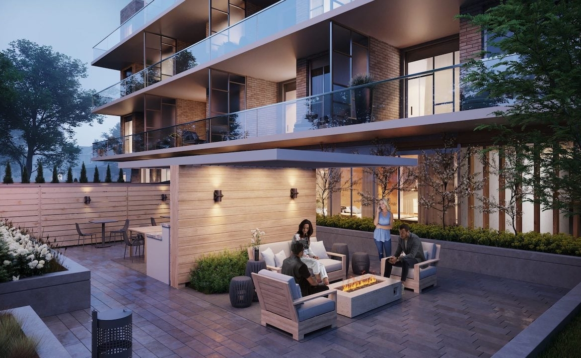 Rendering of Marla on the Park condos patio