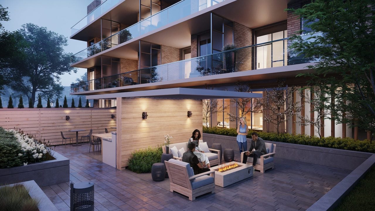 Rendering of Marla on the Park condos patio
