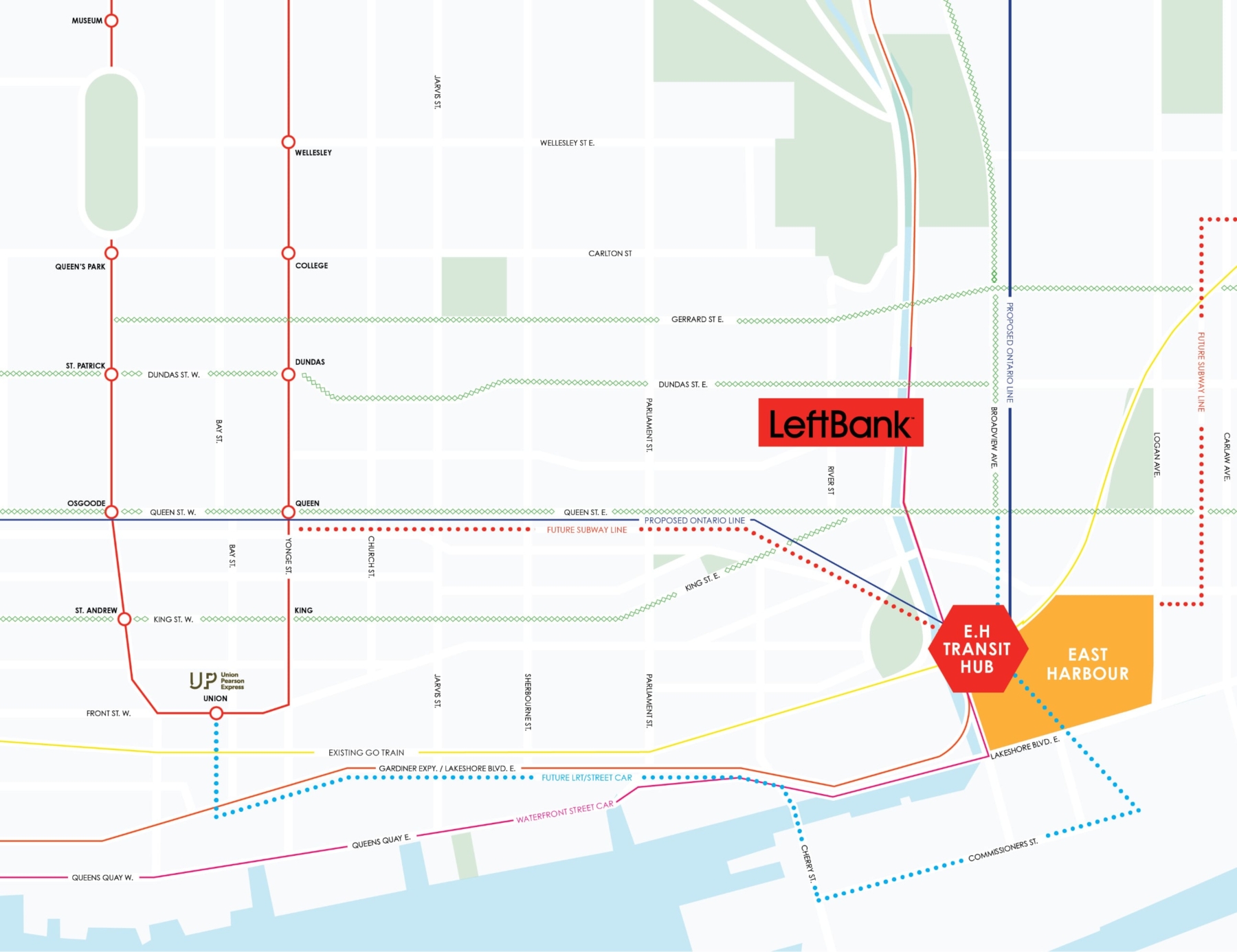 Map of LeftBank Condos in Toronto