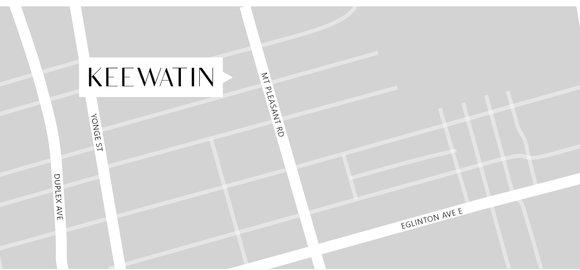 Street map of Residences on Keewatin Park in Toronto