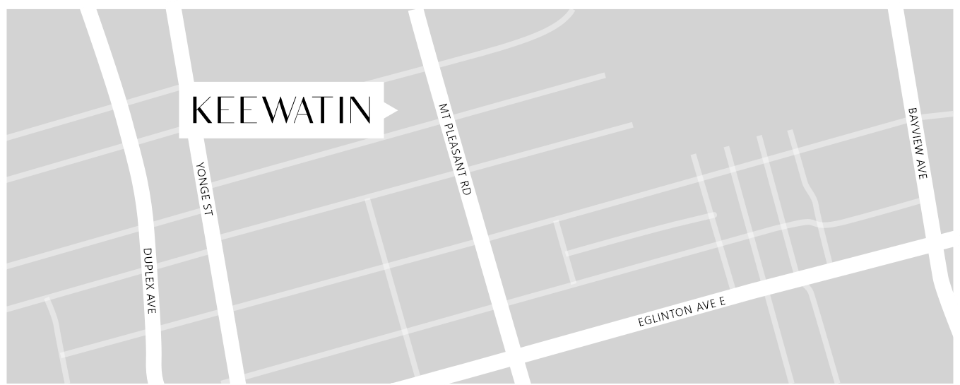 Street map of Residences on Keewatin Park in Toronto