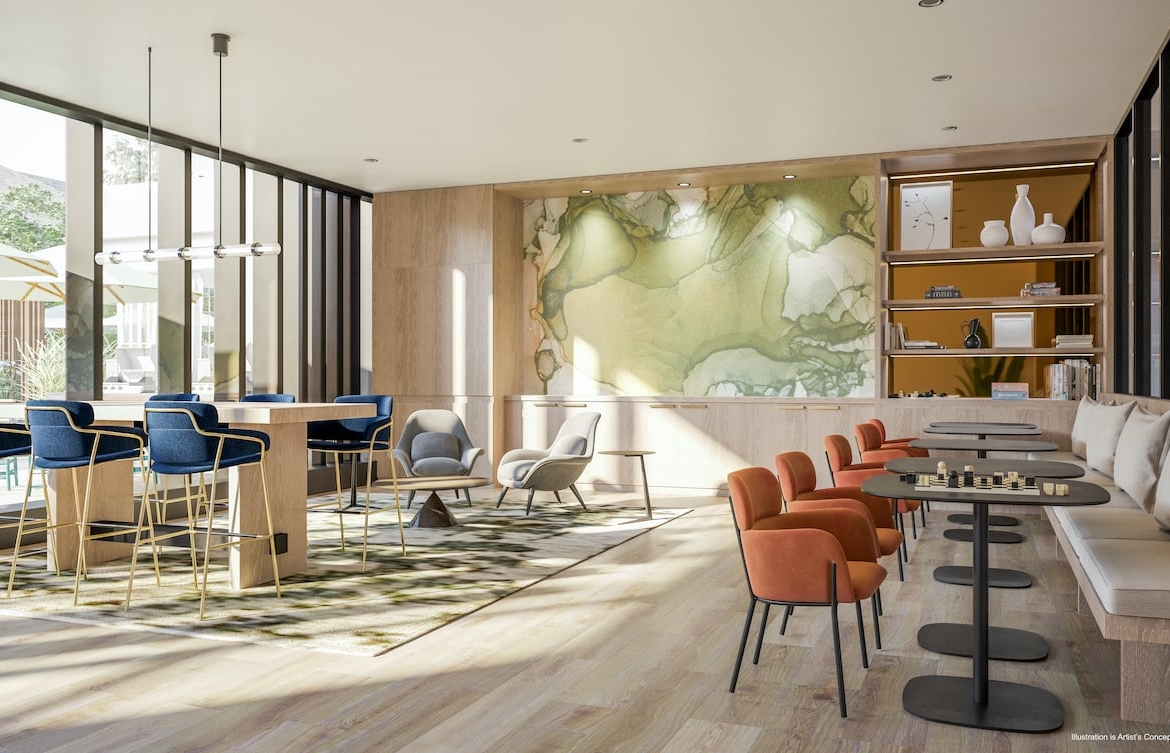 Rendering of Boulevard at the Thornhill active lounge
