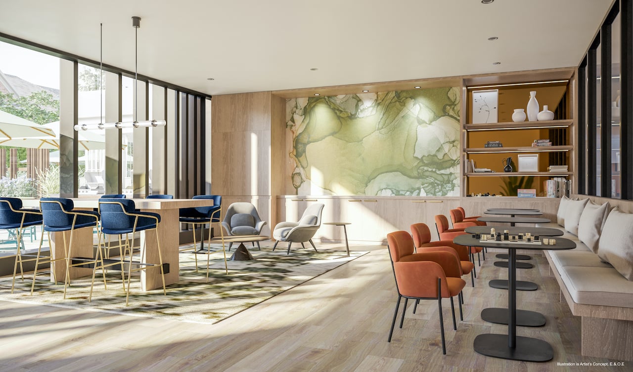 Rendering of Boulevard at the Thornhill active lounge