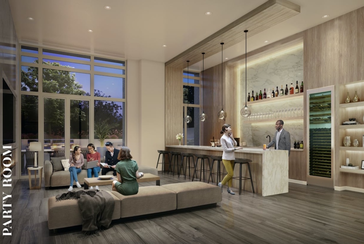 Rendering of Danny Danforth interior party room