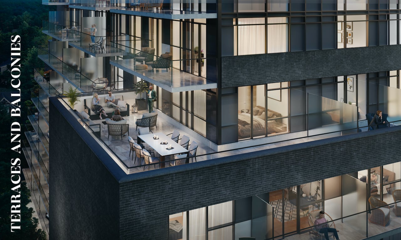 Rendering of Danny Danforth exterior terrace