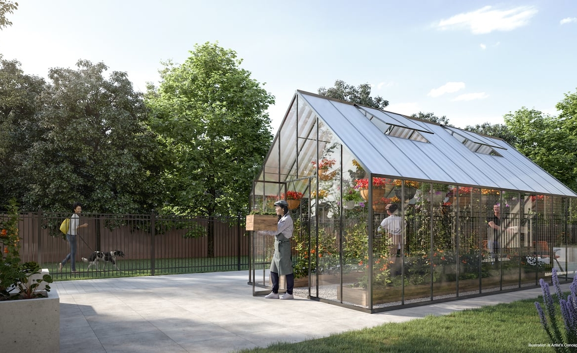 Rendering of Boulevard at the Thornhill greenhouse