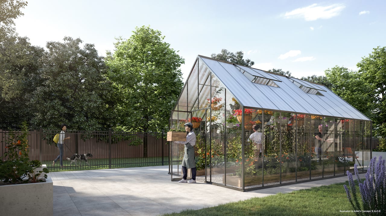 Rendering of Boulevard at the Thornhill greenhouse