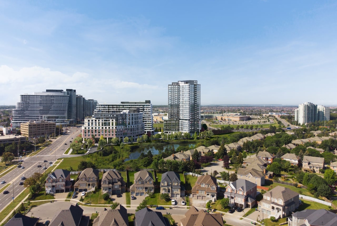 Rendering of Kindred Condos aerial