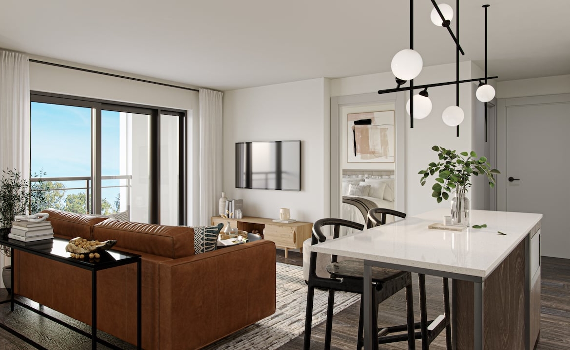 Rendering of Kindred Condos suite interior style 2
