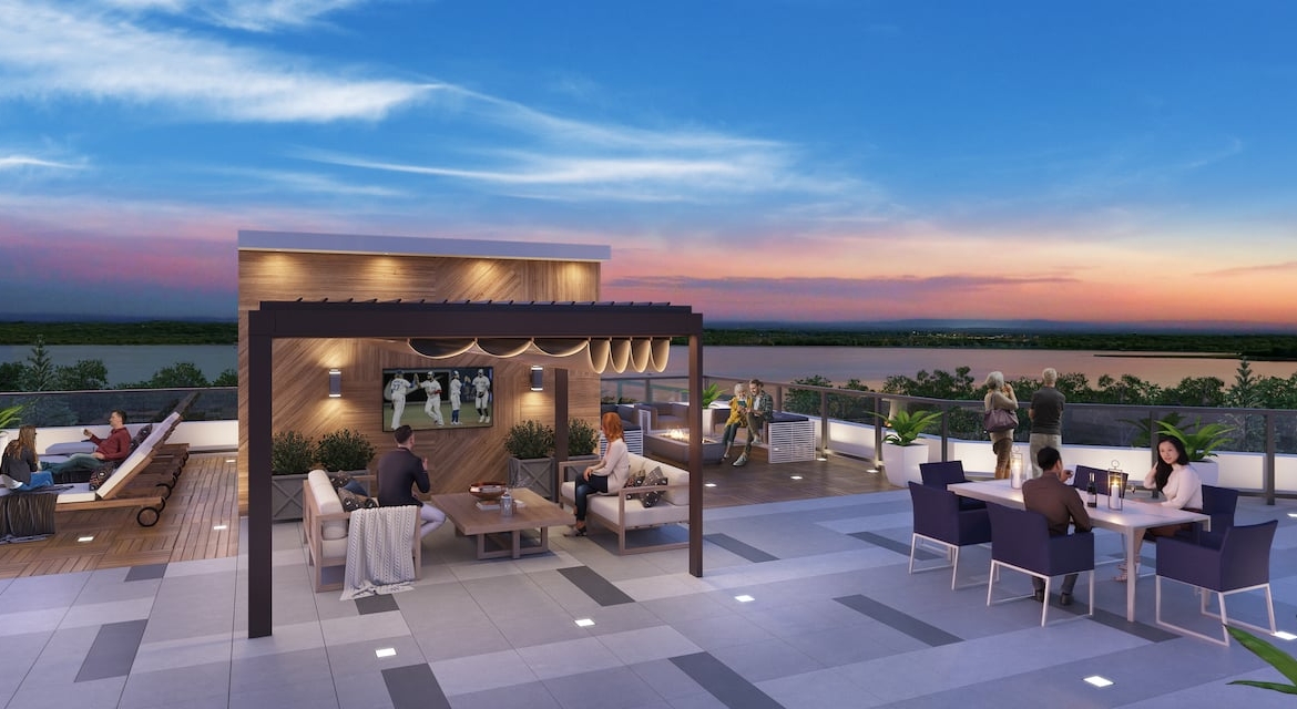 Rendering of LakeVu Two rooftop terrace