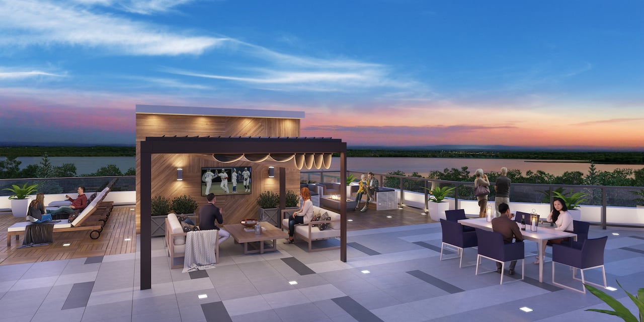 Rendering of LakeVu Two rooftop terrace