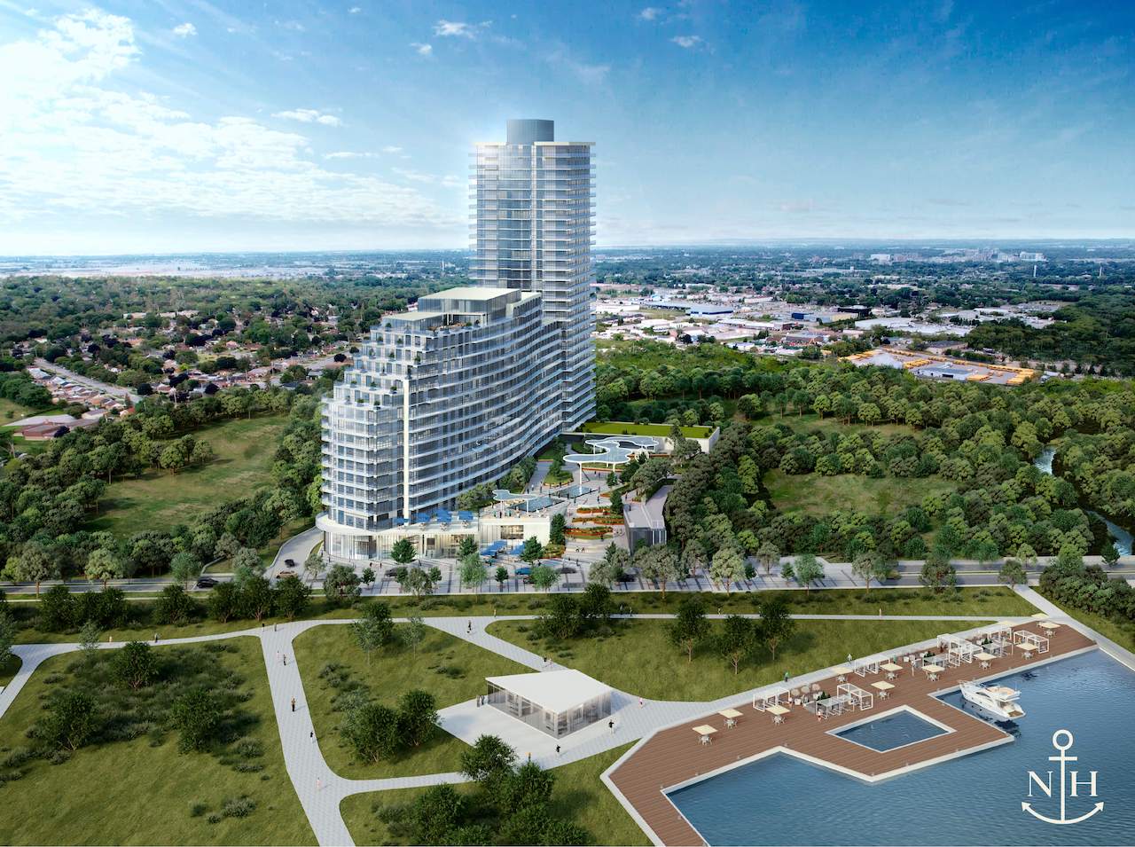 Rendering of Nahid Harbour exterior full view