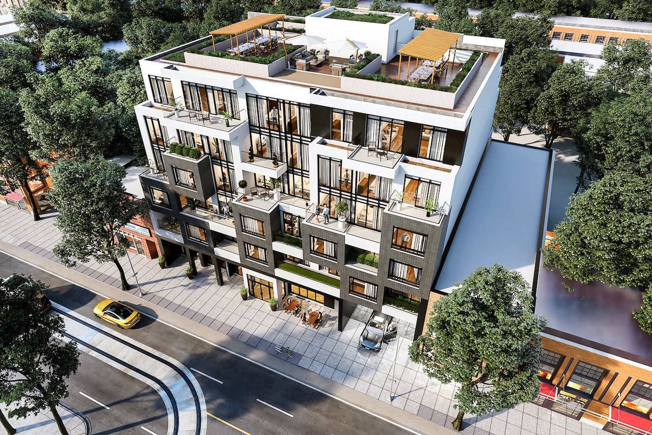 Rendering of Nahid on Broadview aerial