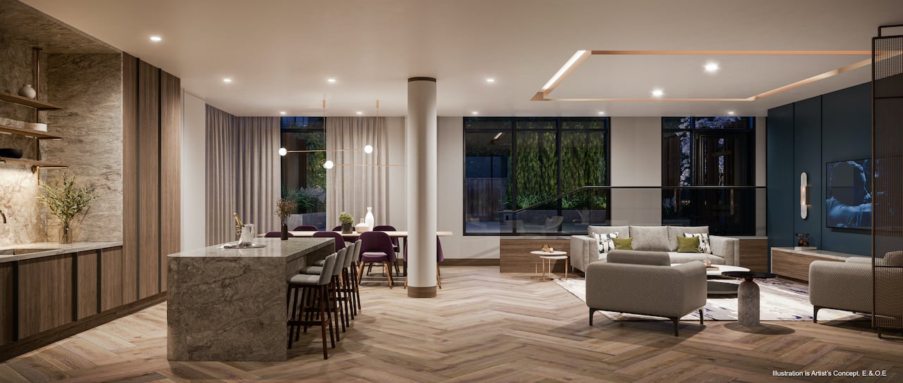 Rendering of Boulevard at the Thornhill party room