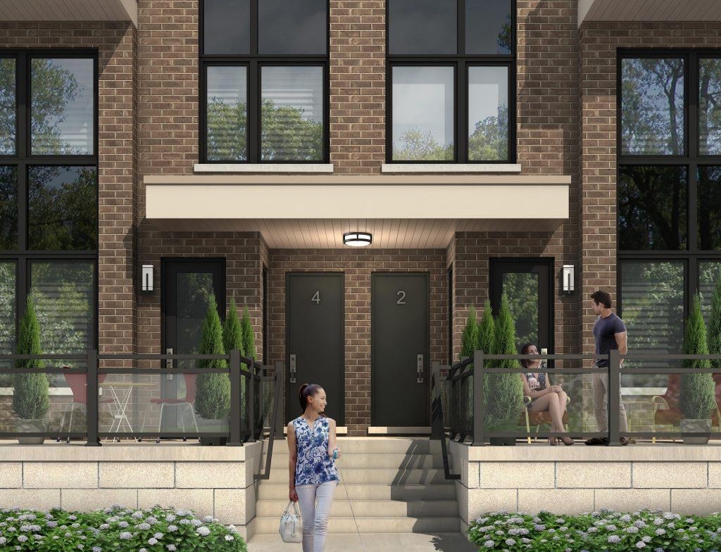 Building entrance rendering of Market District Urban Towns in Pickering
