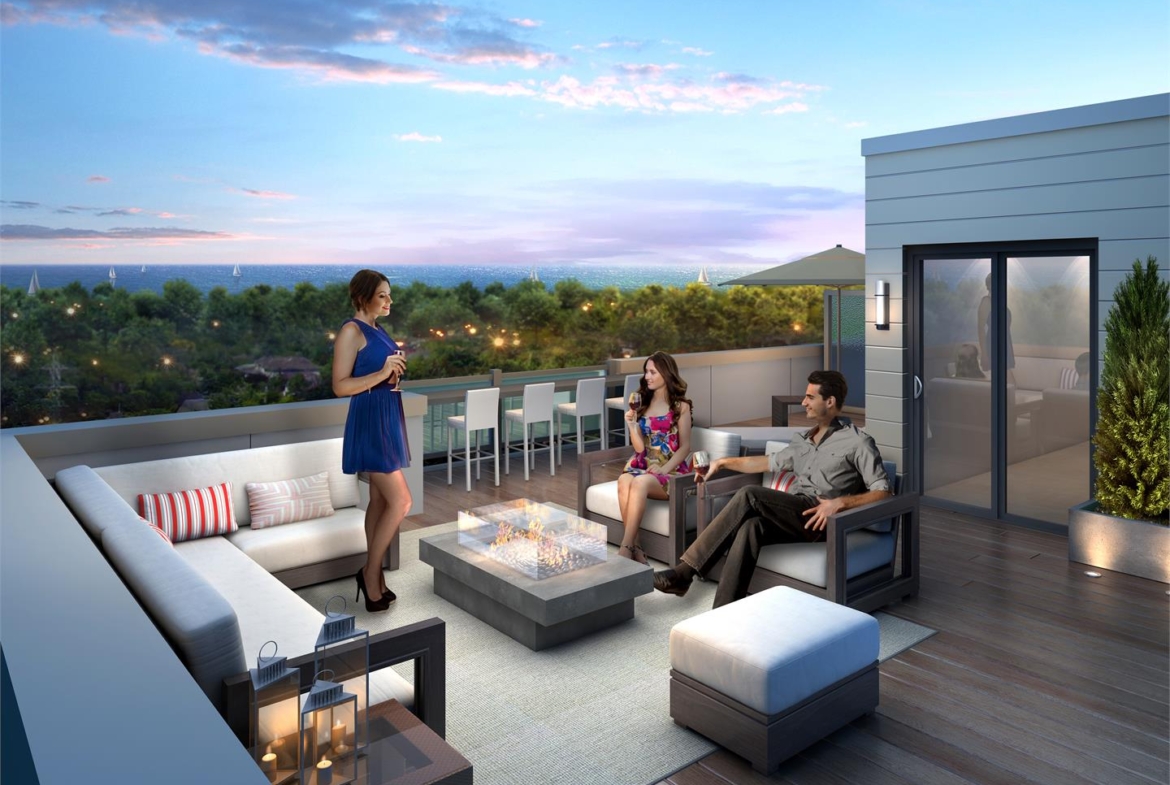 Terrace rendering of Market District Urban Towns in Pickering