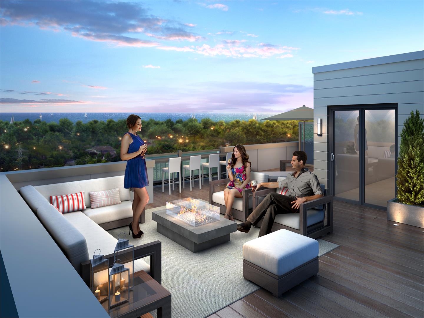 Terrace rendering of Market District Urban Towns in Pickering
