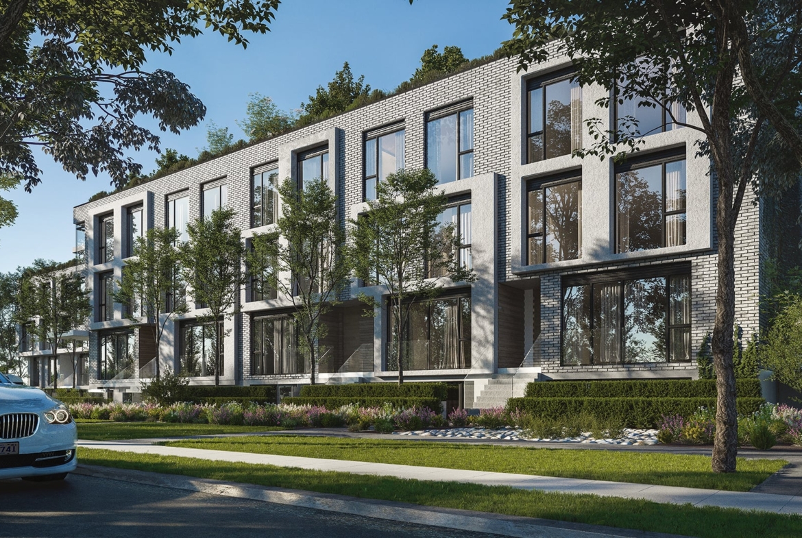 Rendering of Residences on Keewatin Park Townhomes exterior