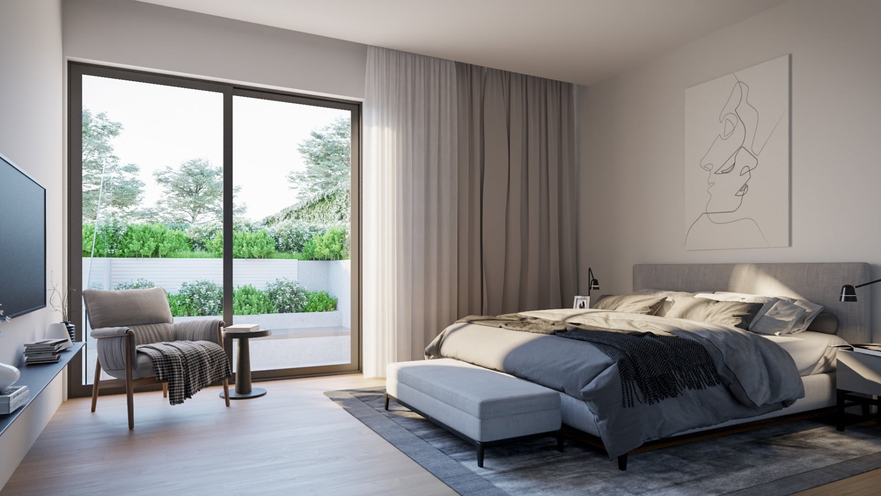 Residences on Keewatin Park suite bedroom