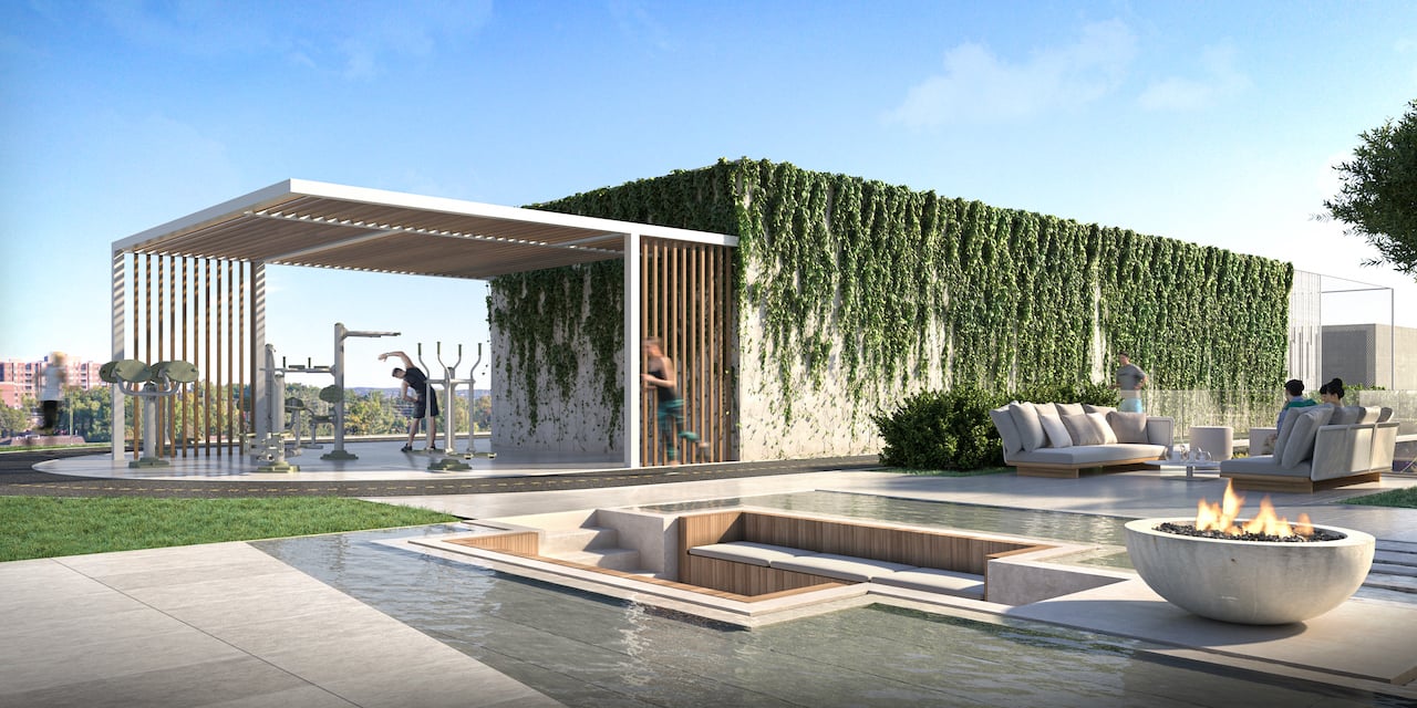 Rendering of 79825 Condos Exterior fitness and water feature