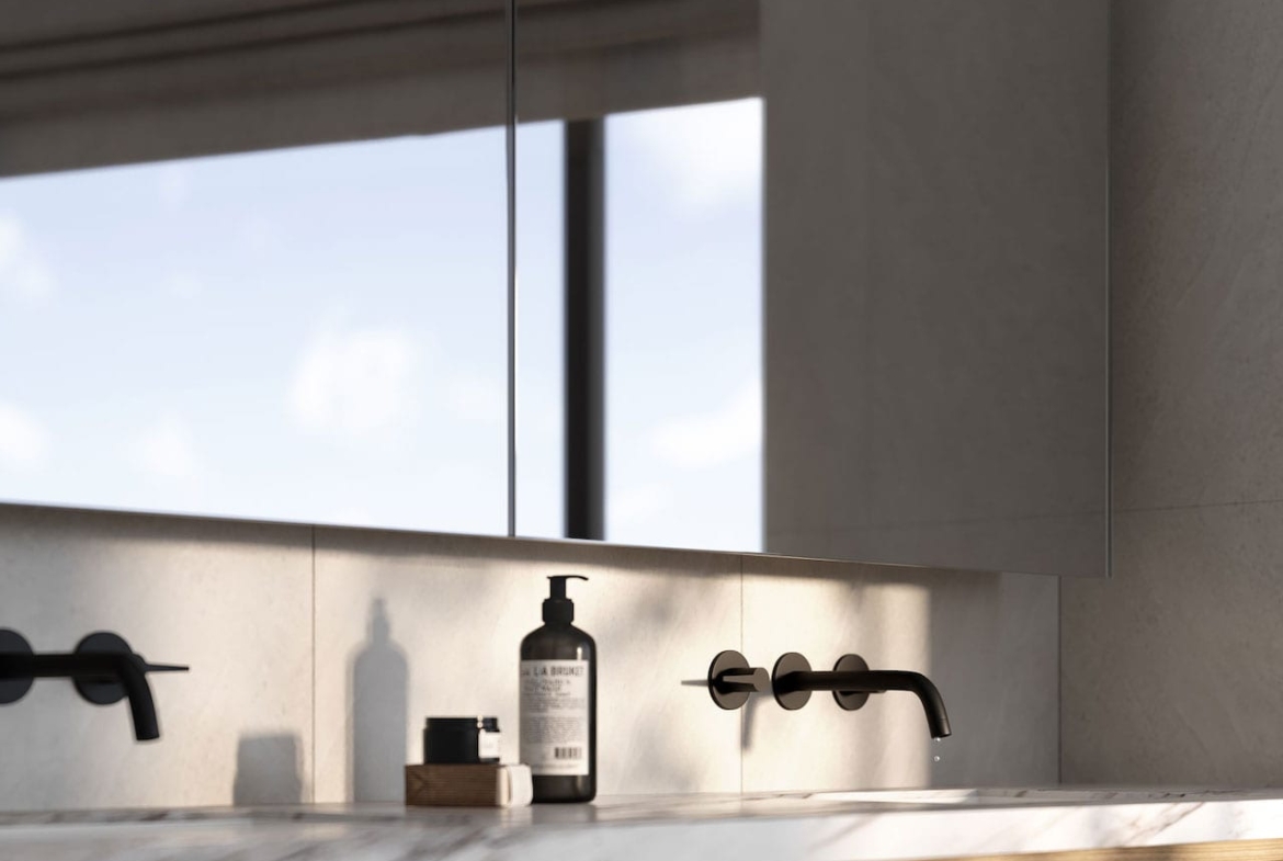 Rendering of The Bedford ensuite vanity