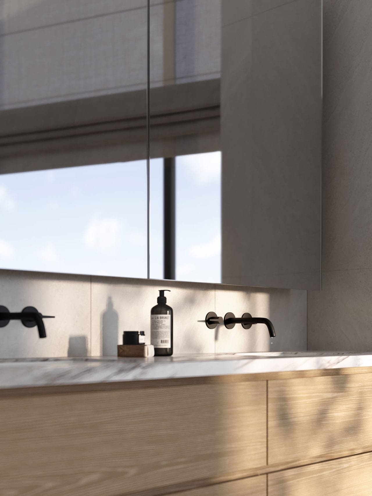 Rendering of The Bedford ensuite vanity