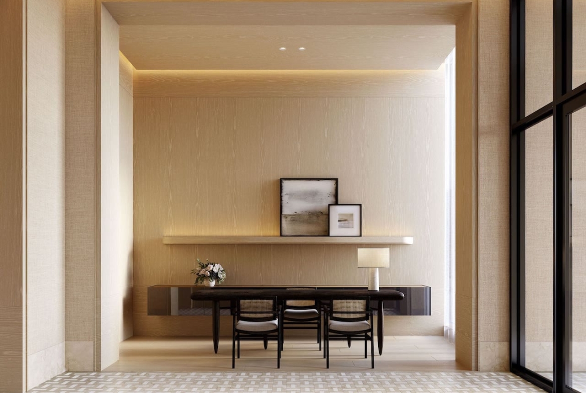 Rendering of The Bedford lobby
