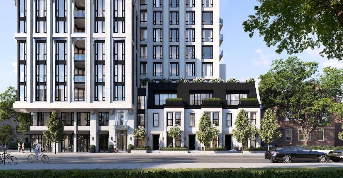 Rendering of The Bedford streetscape