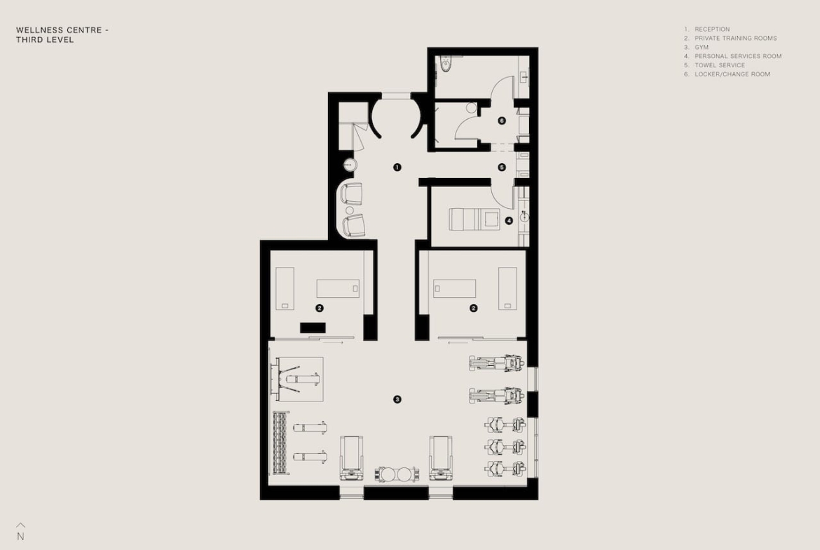 The Bedford third level amenity plan