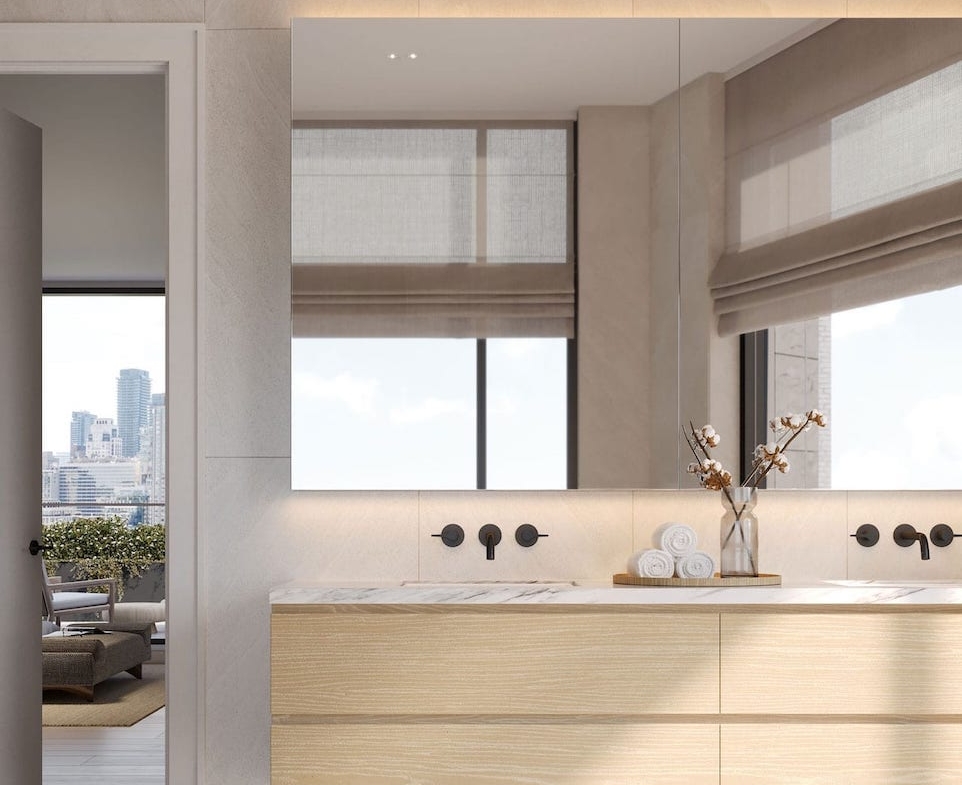 Rendering of The Bedford bathroom vanity