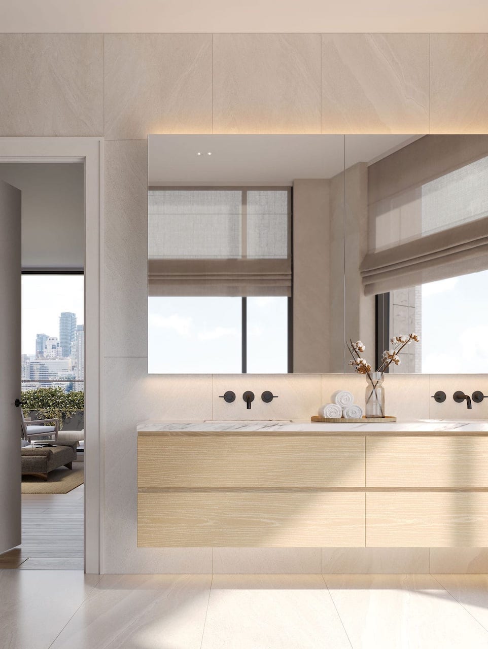 Rendering of The Bedford bathroom vanity
