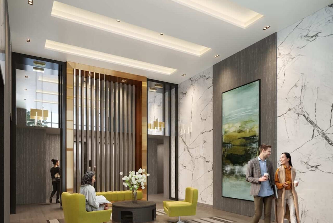 Rendering of Westgate lobby interior